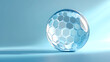 © xuan - Transparent sphere, honeycomb geometric structure