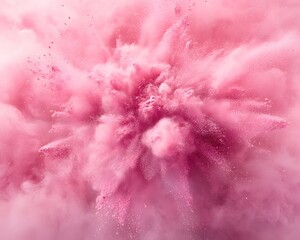 Poster - Pink powder explosion background