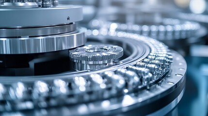 Fototapete - Highquality control in manufacturing optical sorting machine for fasteners screw in product line : Generative AI