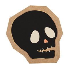 Poster - Skull icon png, cut out paper element, transparent background