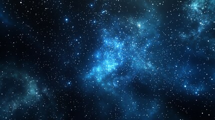 Wall Mural - A breathtaking view of a starry night sky, with a bright nebula in the center.