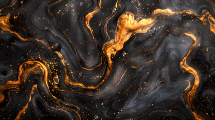 gray marble white, gold, yellow and red pattern ink acrylic painted waves texture background for wal