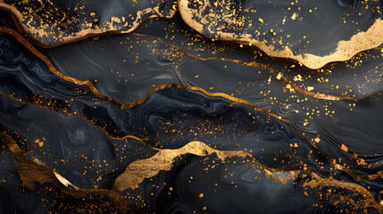 gray Marble white, gold, yellow and red pattern ink acrylic painted waves texture background for wallpaper