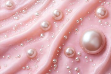 Wall Mural - Pink pearls background