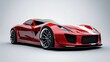 © BozStock - A sleek, red sports car with white racing stripes.
