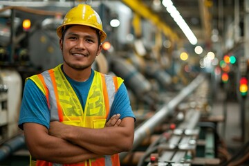 Safety Uniformed Industrial Job and Factory Worker Technician