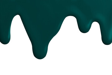 Canvas Print - Green dripping paint png element