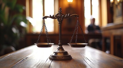 Aufkleber - judge on wooden table And experienced lawyers meet with clients and give advice behind the scenes legal services legal consulting concept : Generative AI
