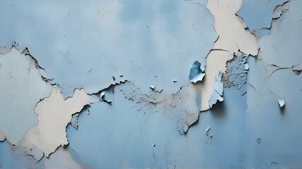 Wall Mural - Blue_Plaster_Wall_with_Peeling