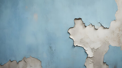 Wall Mural - Blue_Plaster_Wall_with_Peeling