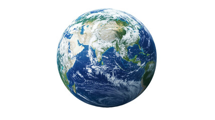 Wall Mural - Earth, isolated, asia, eurasia, on transparent background 