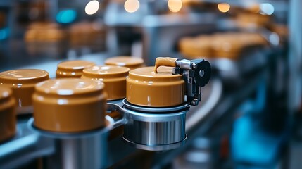 Poster - Peanut butter production equipment business manufactureproduce processing fabricate process : Generative AI