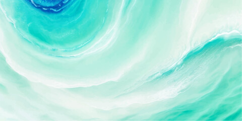 Wall Mural - abstract soft blue and green abstract water color ocean wave texture background. Banner Graphic Resource as background for ocean wave and water wave abstract graphics	