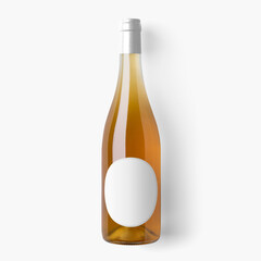 Wall Mural - Orange wine png bottle mockup, aesthetic packaging