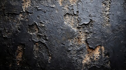 Poster - Old wall texture cement dark black brown background abstract grey color design are light with white gradient background : Generative AI