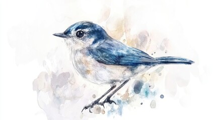 Poster - Watercolor painting of a bird Hand drawn illustration