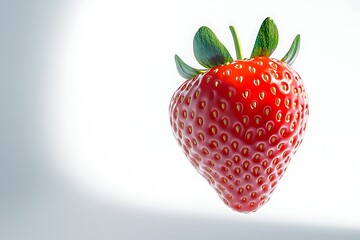 Wall Mural - Fresh ripe strawberry on a white background