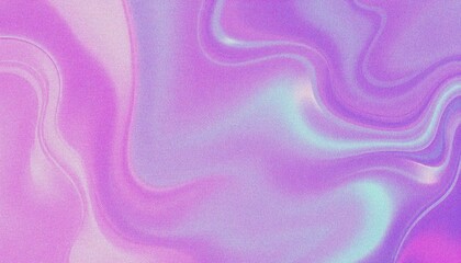 Colorful Holographic abstract background. Holographic foil texture with grainy noise effect abstract purple and blue fluid shapes against a light background