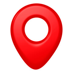 Poster - location pin png icon sticker, 3d rendering, transparent background