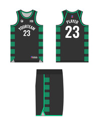 Wall Mural - Basketball jersey template design, basketball uniform mockup design, vector sublimation sports apparel design, jersey basketball ideas.