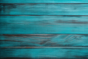 Wall Mural - Processed collage of dark cyan blue wooden background texture. Background for banner