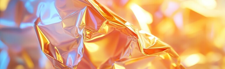 Poster - Defocused abstract background of a snack wrap made of light plastic in a 3D cartoon rendering