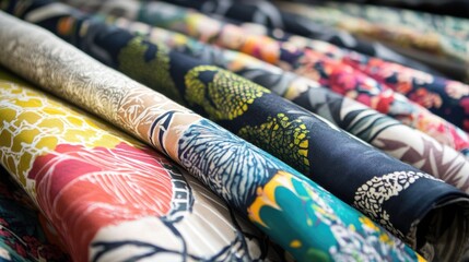 Poster - Textile designers frequently utilize a range of materials hues and methods to create distinct printed fabrics