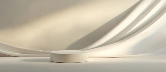 Poster - Abstract minimalistic background featuring a pedestal 3D rendering