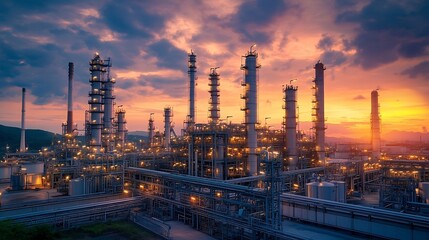 Poster - Oil refineries and chemical plants in industrial areas : Generative AI