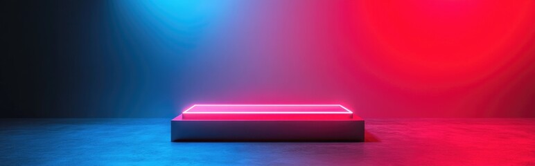 Aufkleber - Geometric abstract background in pink featuring a square platform and frame Minimalist backdrop design suitable for product display 3D rendering