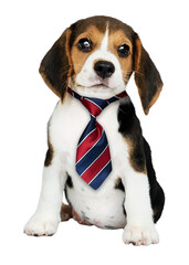 Wall Mural - Business puppy png sticker, Beagle pet on transparent background