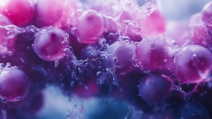Fototapete - Grape Seaweed example in bio labbaratory : Generative AI