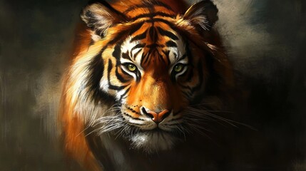 Wall Mural - Majestic Tiger Portrait