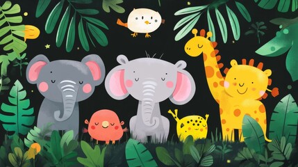 Cute Animals in the Jungle