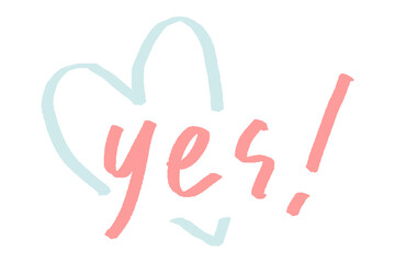 Leinwandbilder - Yes! doodle typography design element