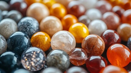 Aufkleber - Beads made of natural stones : Generative AI