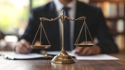Aufkleber - Businessman and male lawyer consulting team meeting with client Legal and legal consultants present contracts signed with clients and legal laws justice and lawyer concept : Generative AI