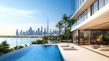 Canvas Print - Elevate your lifestyle with Dubai real estate, where modern architecture meets timeless elegance.