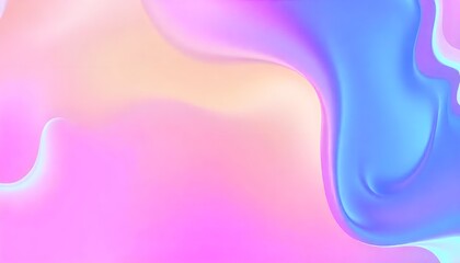 Poster - 3D Colorful holographic abstract background. iridescent texture, liquid metal, wavy with shiny texture. purple and blue holo fluid shapes colorful background