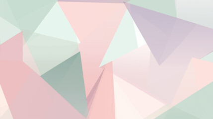 Poster - Pastel Geometric Abstract With Light Airy Layers And Soft Color Transitions