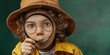 © gunzexx png and bg - A curious child with round glasses and a hat examines something closely with a magnifier, highlighting the spirit of exploration and discovery in a playful setting.
