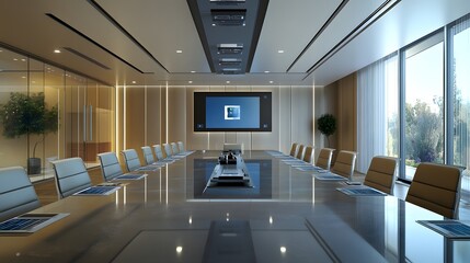 Canvas Print - Modern Conference Room Interior Design