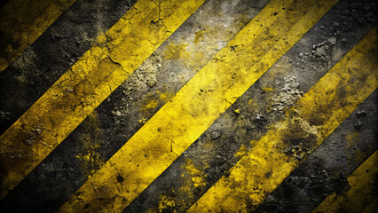 Grunge hazard stripes background with textured design