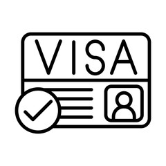 Poster - Visa Approval line icon