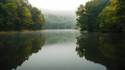 Sticker - lake in the forest