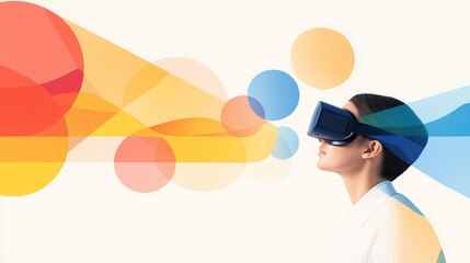Poster - Layered Vector Virtual Reality Illustration