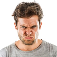 Poster - A man with a scruffy beard and a scowl on his face