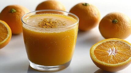 Orange Juice with Cinnamon and Oranges.