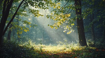 Wall Mural - Serene Forest Light