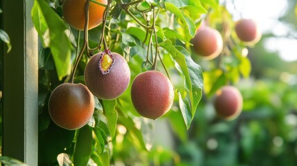 Wall Mural - Passion Fruit Hanging on a Vine